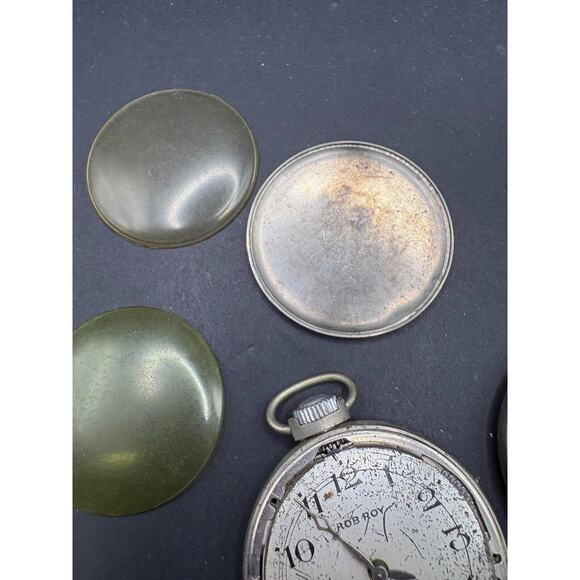 Lot Of Antique 2 Pocket Watches Movement & Cases Parts Rob Roy St. Regis main image 8